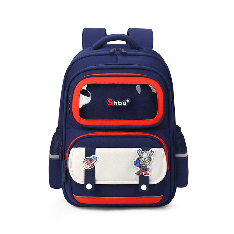 Sac à Dos Enfant Ludique avec Plusieurs Compartiment et un Peluche LM-5122 Bleu Nuit - حقيبة ظهر للأطفال أزرق ليلي 1