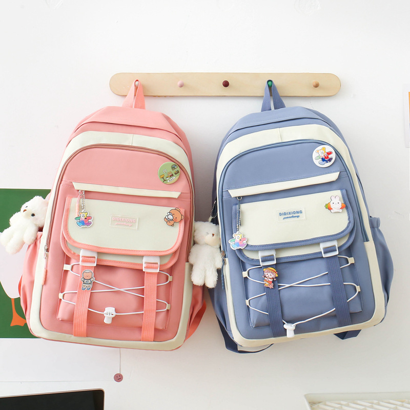 Ensemble de sacs d’école Kawai pour adolescents 4Pcs GUORANCHAO Rose – محفظة 4 قطع كاواي وردي 5