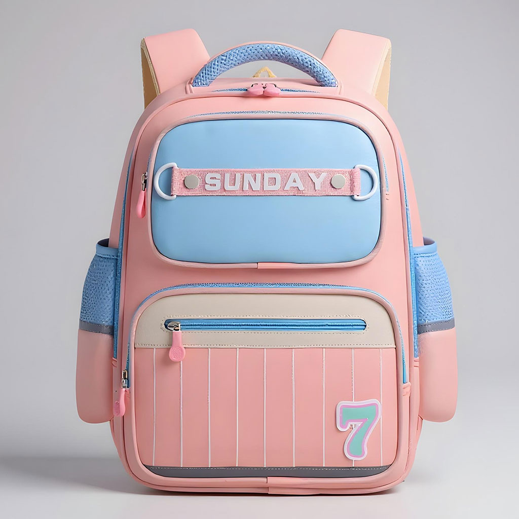 Sac à Dos Scolaire pour Enfants SUNDAY Rose - حقيبة ظهر مدرسية للأطفال وردي 2