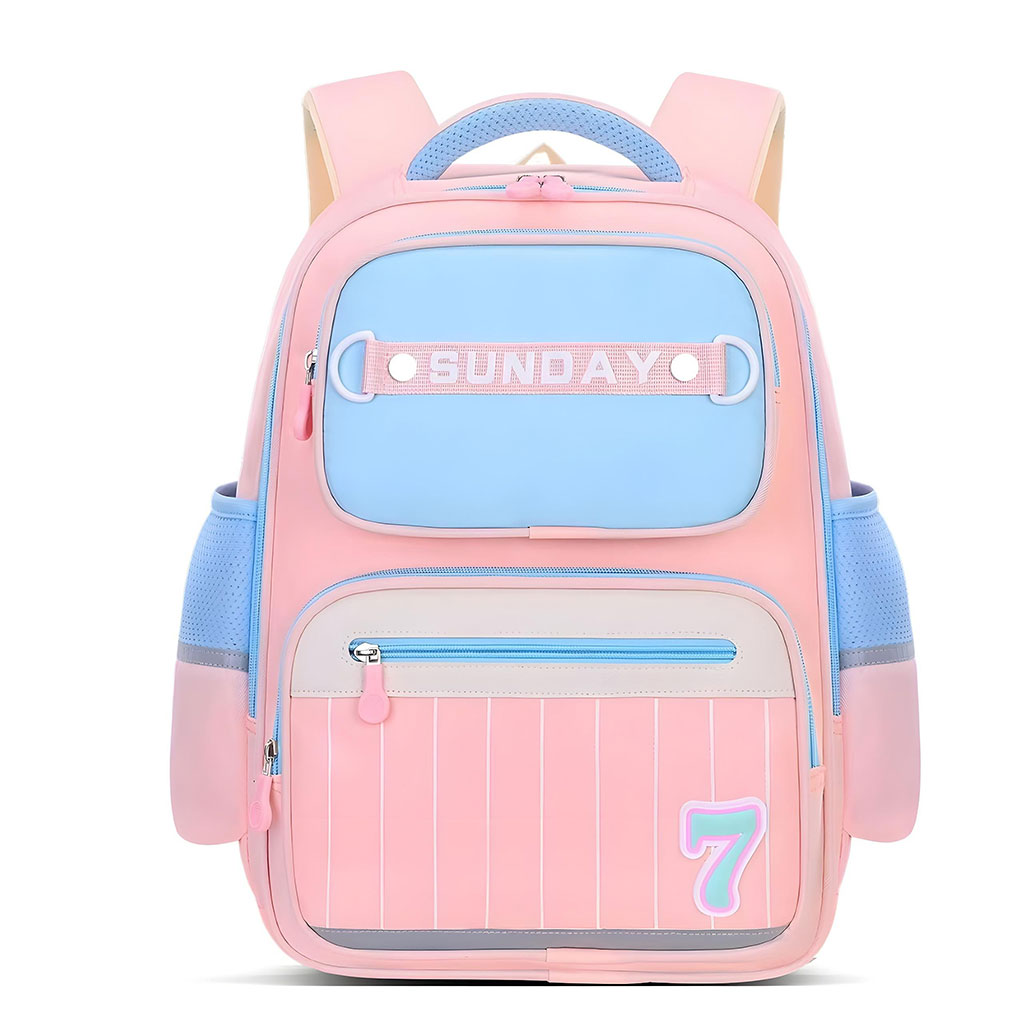 Sac à Dos Scolaire pour Enfants SUNDAY Rose - حقيبة ظهر مدرسية للأطفال وردي 1