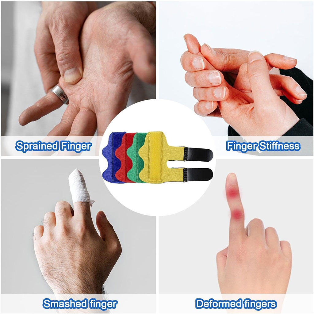 Attelle de doigt réglable avec barre en aluminium pour correction des doigts 4