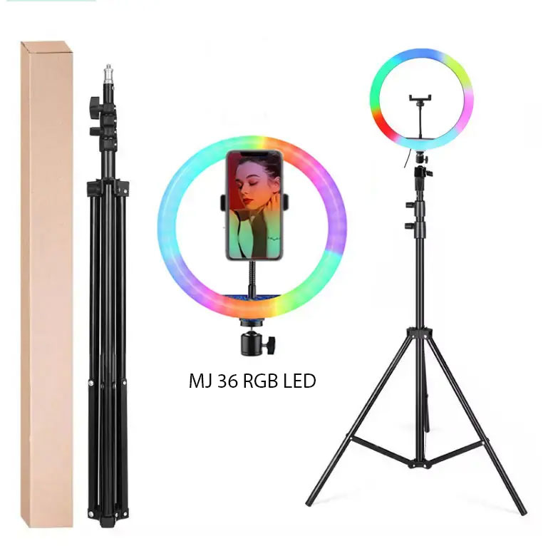 MJ-36 RGB LED Soft Ring Light With Stand-Selfie Light 6