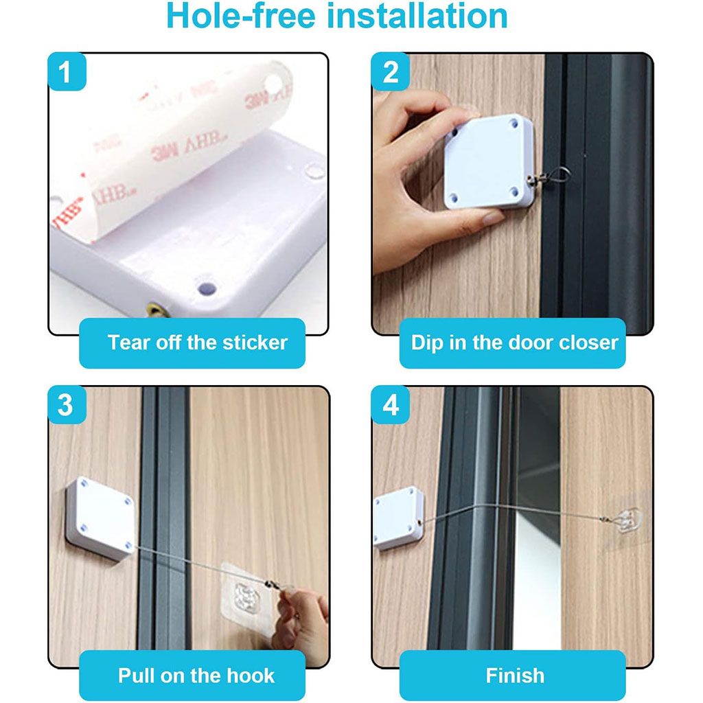 Ferme-porte automatique sans perforation - أداة غلق الباب أوتوماتكيا 4