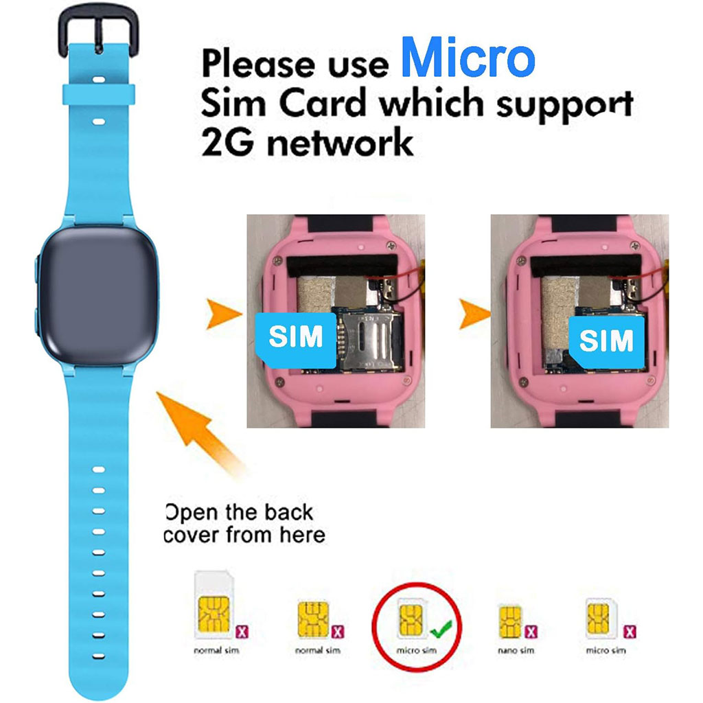 Montre intelligente pour enfants avec fonction d'appel d'urgence SOS et camera - ساعة ذكية للأطفال 7