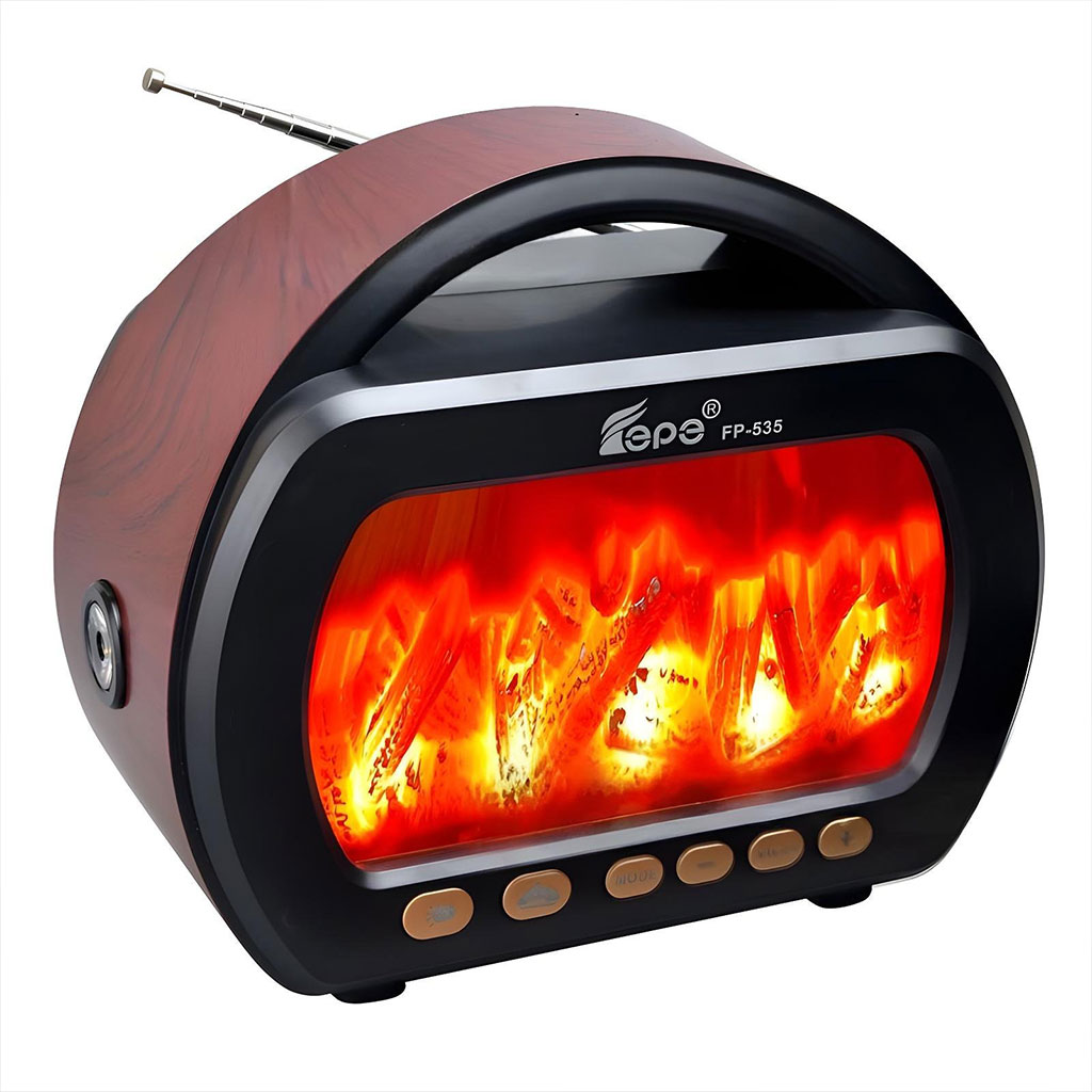 Haut Parleur Bluetooth sans fil Motif Flamme Style Rétro FP-535 - مكبر صوت بلوتوث 5