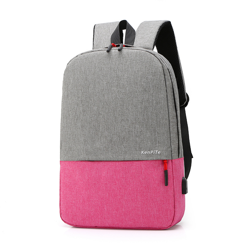 Sac à dos Bicolore Style Coréen Unisexe 127772-2 Rose - محفظة ظهر للكبار وردي 1