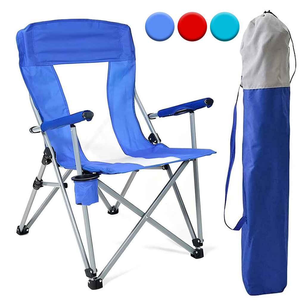 Chaise de camping pliable légère et durable de qualité supérieure avec porte-gobelet - كرسي تخييم جودة عالية 1