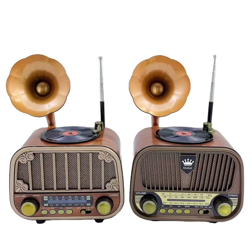 Radio rétro sans fil Bluetooth FM AM SW avec USB TF MD-1319BT - مكبر صوت بلوتوث على شكل راديو 7