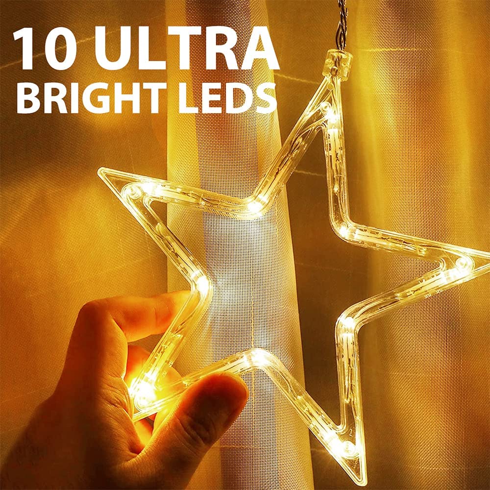 Guirlande lumineuse rideau à LED en forme d'étoiles V1 - أضواء سلسلة ستائر على شكل نجمة 2