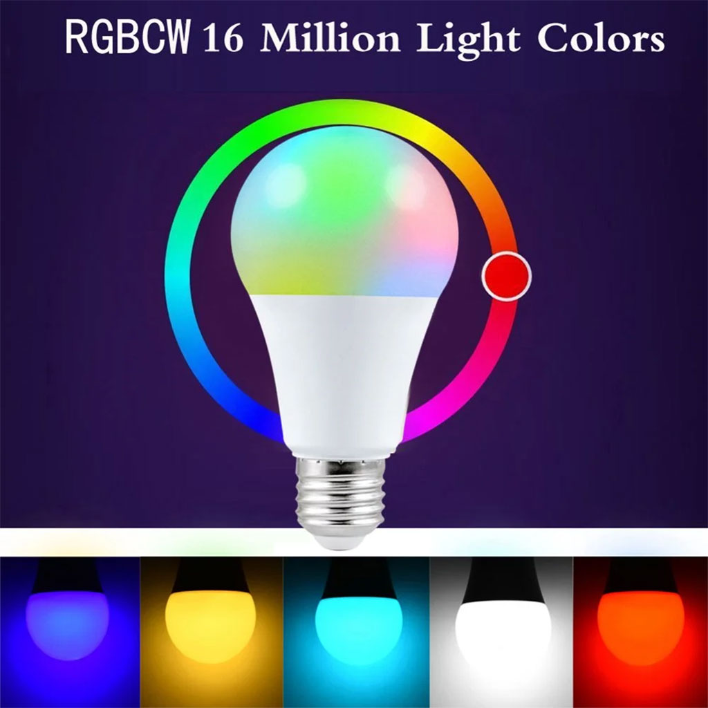 Ampoule LED RGBW E27 à intensité variable 16 couleurs - مصباح بأضواء ملونة 3