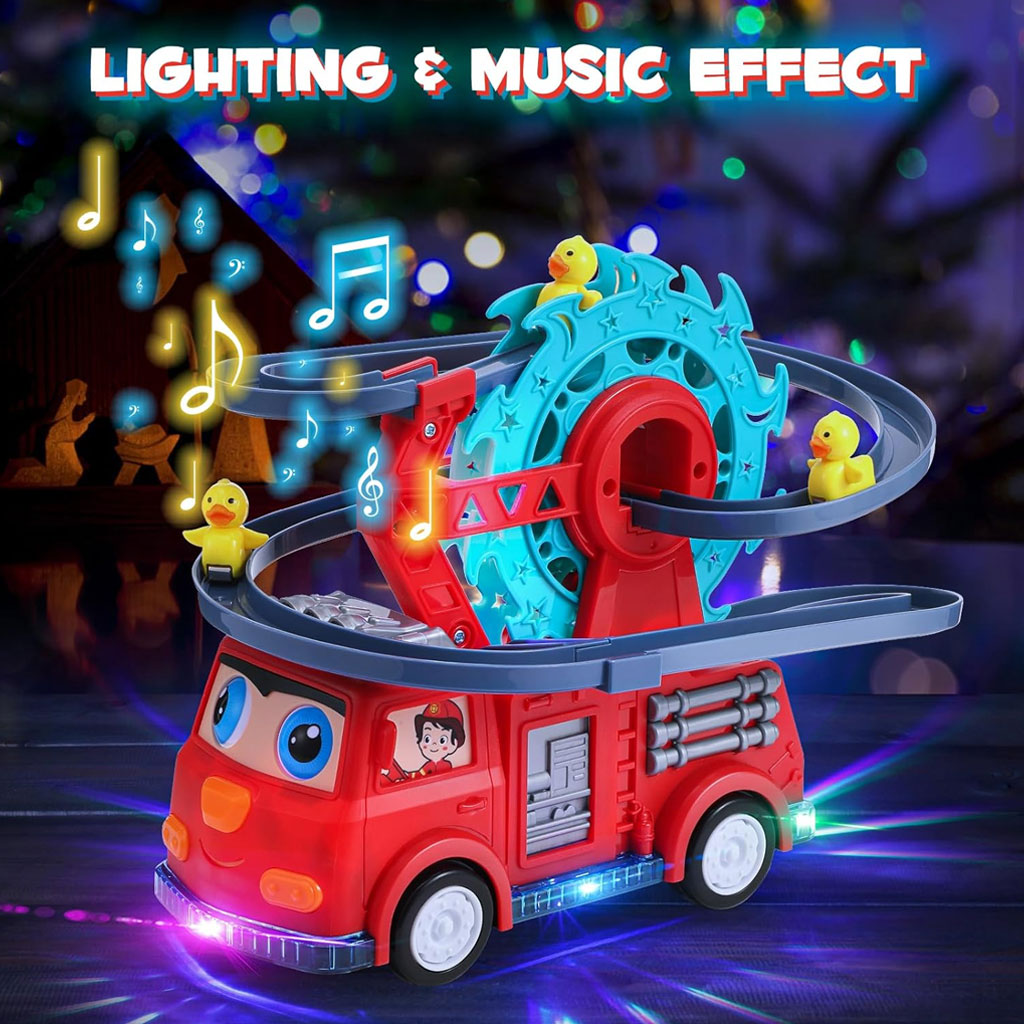 Camion de Pompier Jouet avec Sonore Lumineux Educatif pour Enfants 7