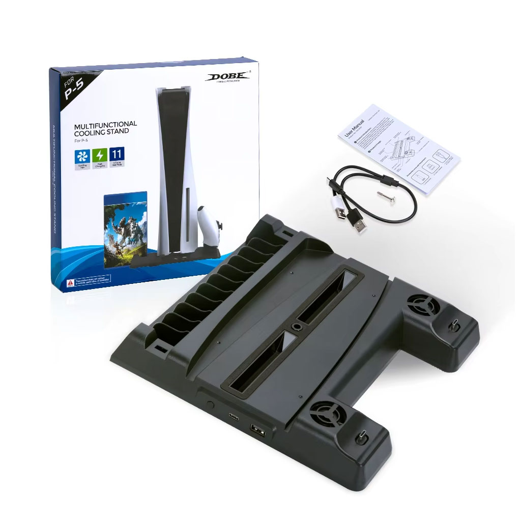 Support et Station de Charge avec Système de refroidissement Pour PS5-PS5 Slim 6