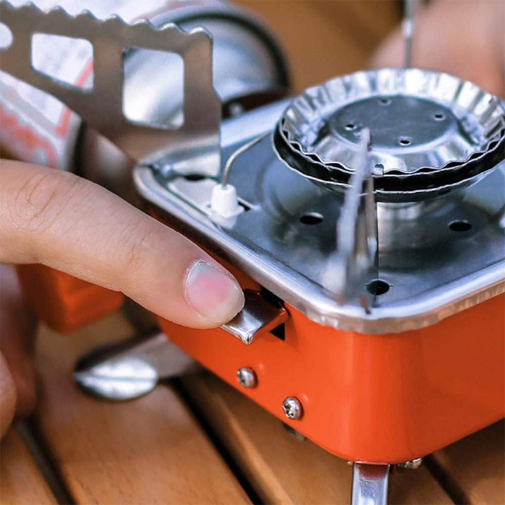 Mini réchaud à gaz pliable en métal pour camping - موقد غاز محمول 2