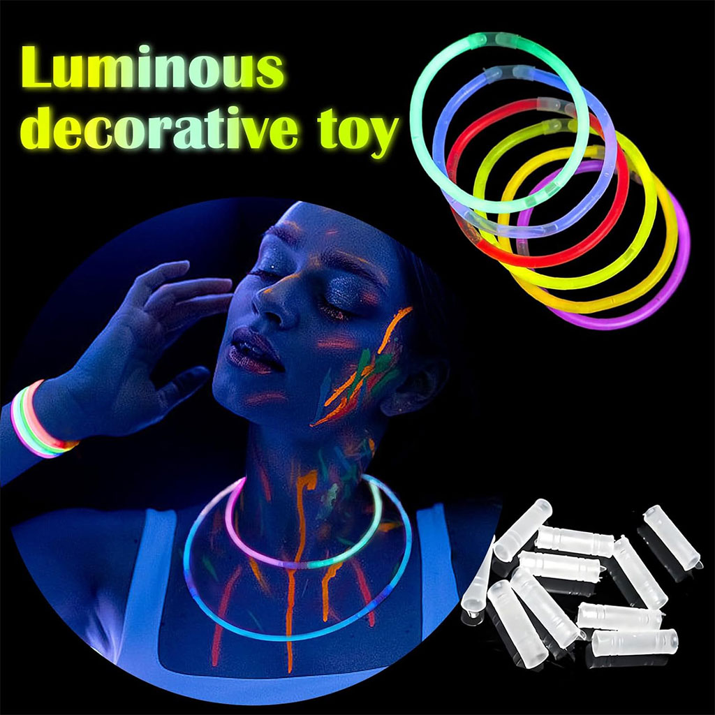 Glow Sticks Bulk Party Favors 50pcs 8inch Party Time - أساور مضيئة للحفلات - 3