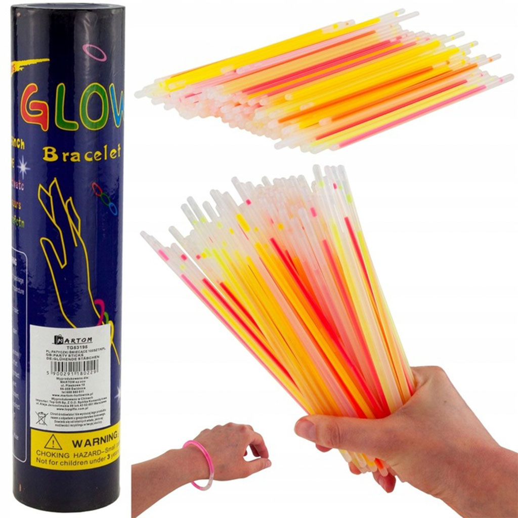 Glow Sticks Bulk Party Favors 50pcs 8inch Party Time - أساور مضيئة للحفلات 8