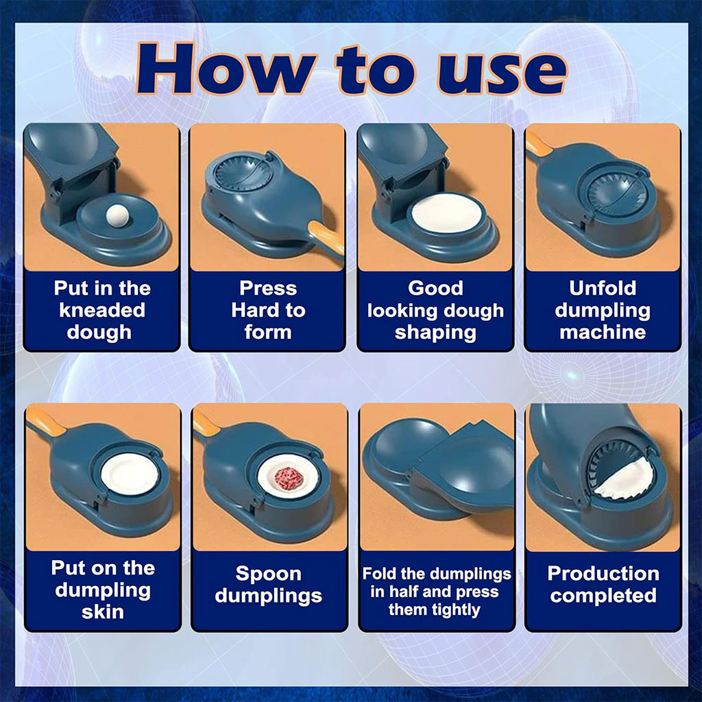 Appareil à raviolis 2 en 1 moule à empanadas avec outils de pression pour la pâte - أداة تحضير عجينة المملحات - 6