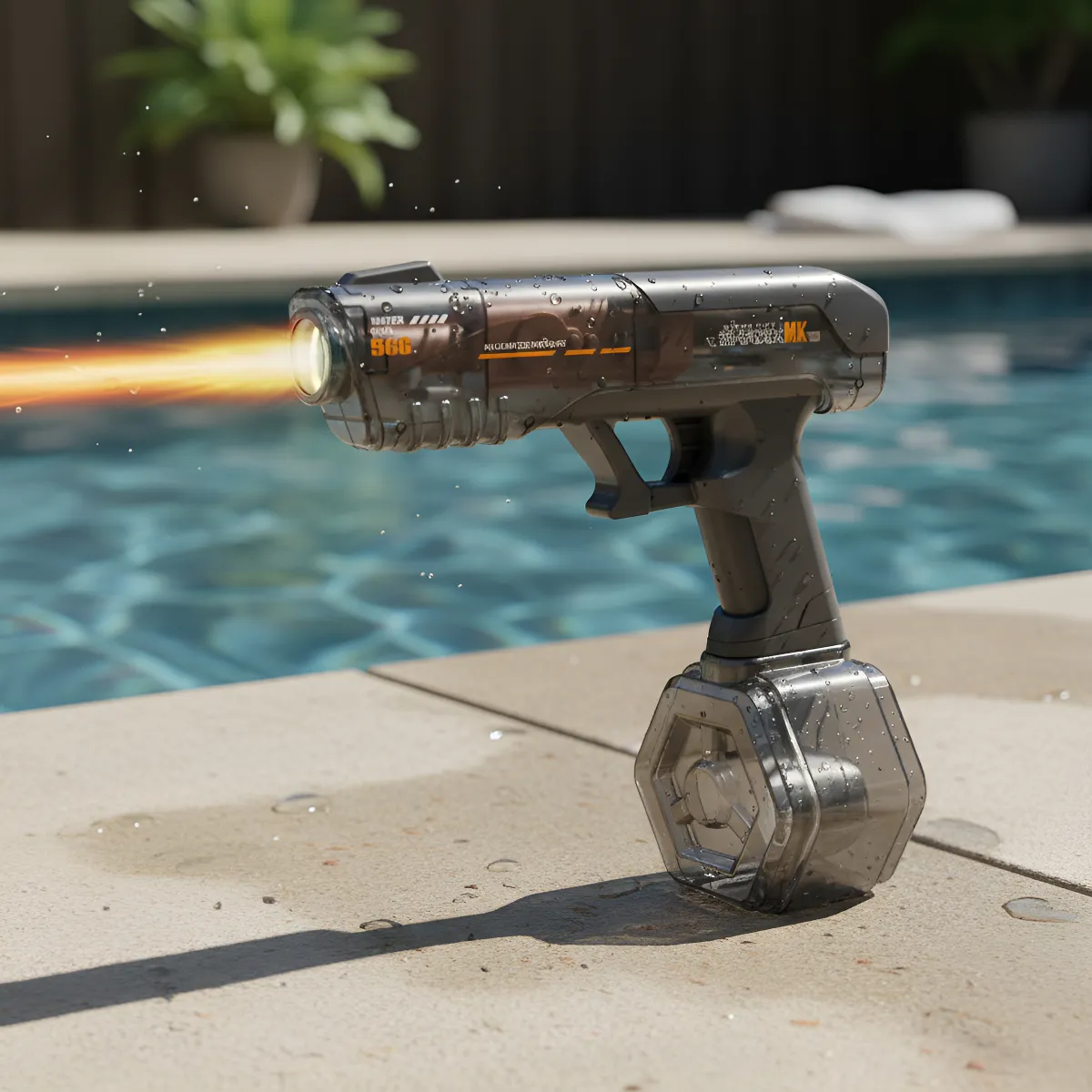 Pistolet à Eau Electrique 350 ML avec Effets Lumineux V2 - مسدس مائي أوتوماتيكي 4