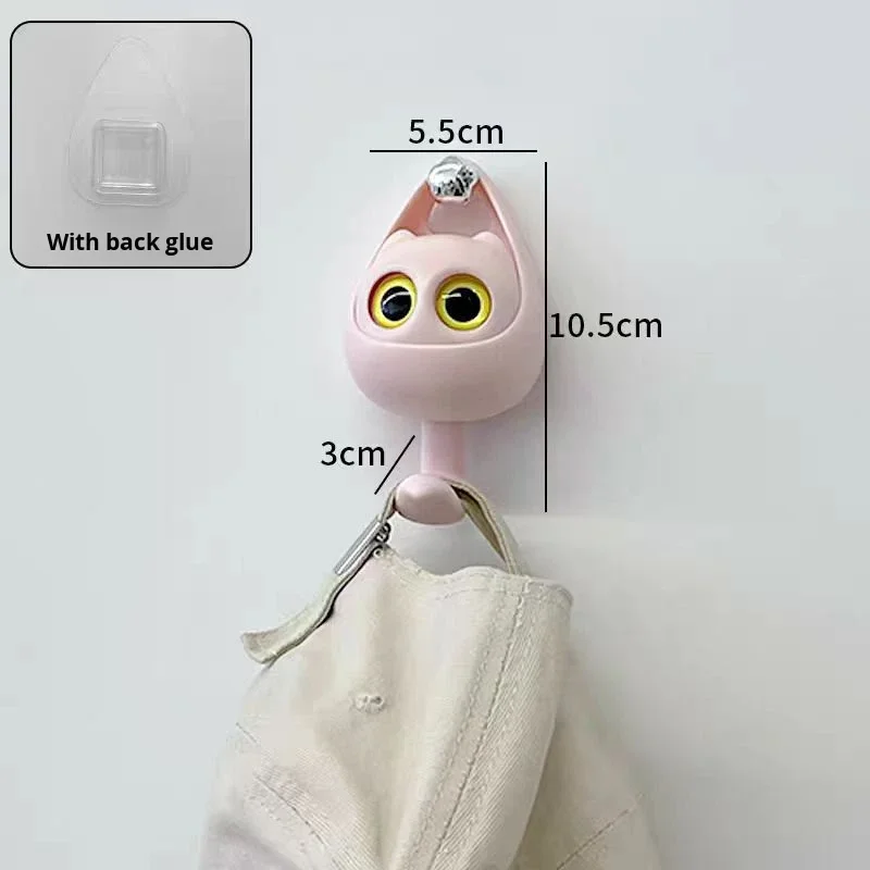 Crochets murales adhésifs en ABS design mignons et créatifs 2Pcs - 8