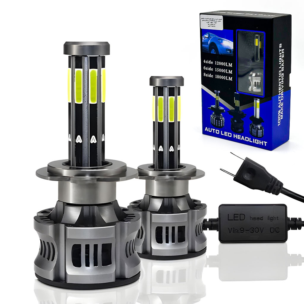 Kit Lampe de phare H4 LED 6 Directions 6000K - مصابيح إضاءة أمامية للسيارات 2