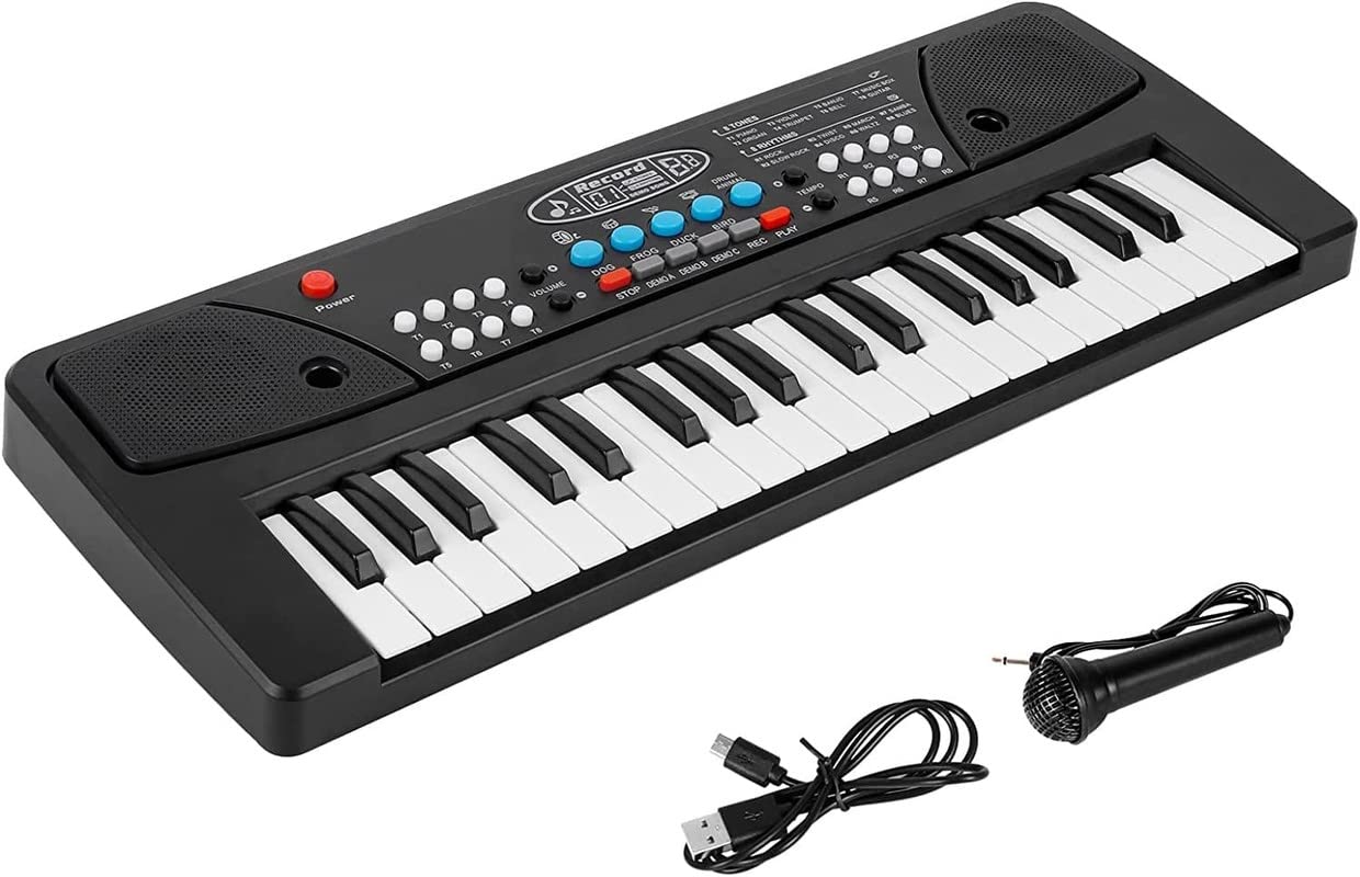 Piano éducatif à clavier électronique pour enfants, avec microphone et 37 touches - بيانو تعليمي بـ 37 مفتاحاً للأطفال - 4