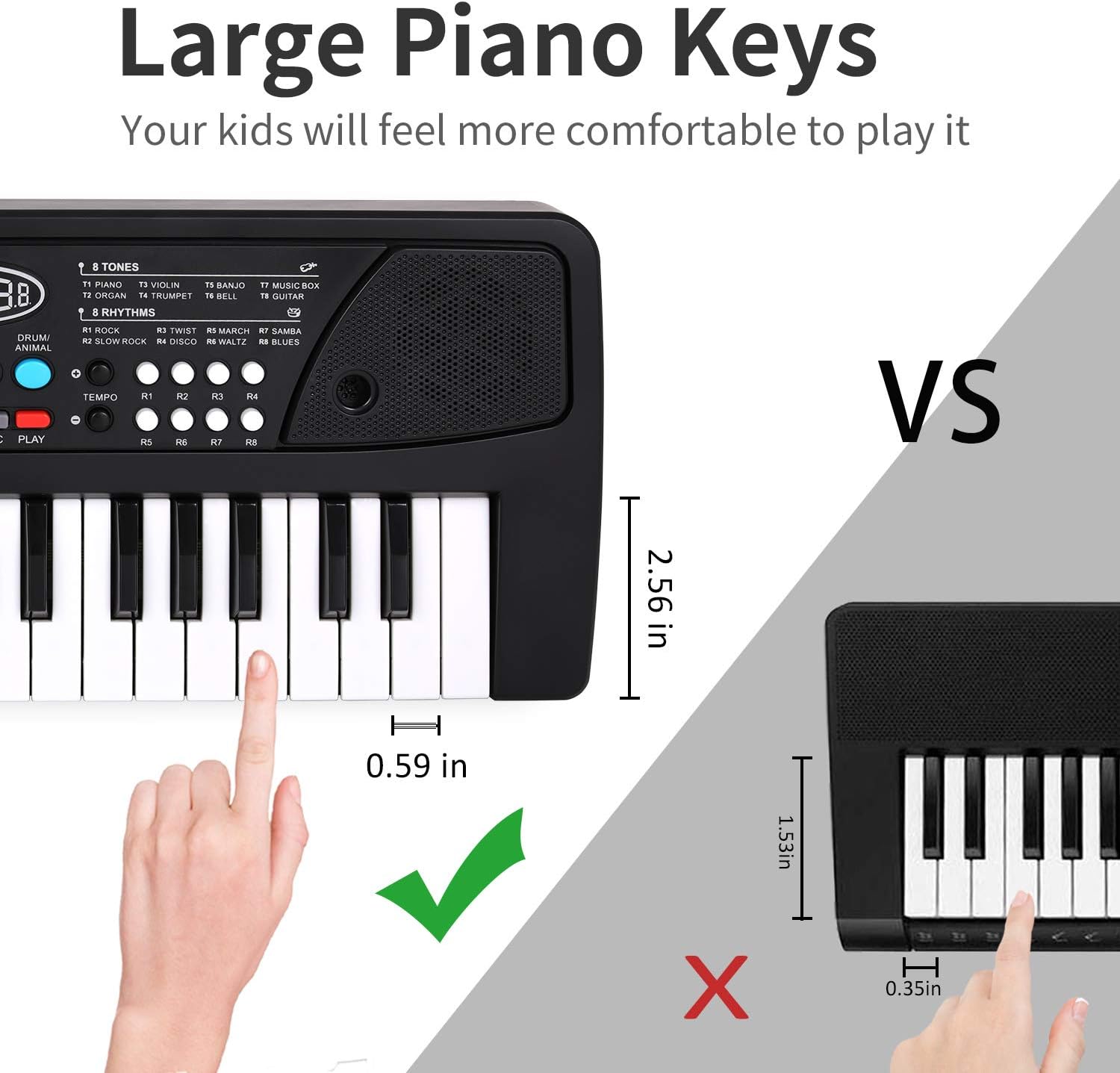 Piano éducatif à clavier électronique pour enfants, avec microphone et 37 touches - بيانو تعليمي بـ 37 مفتاحاً للأطفال - 11