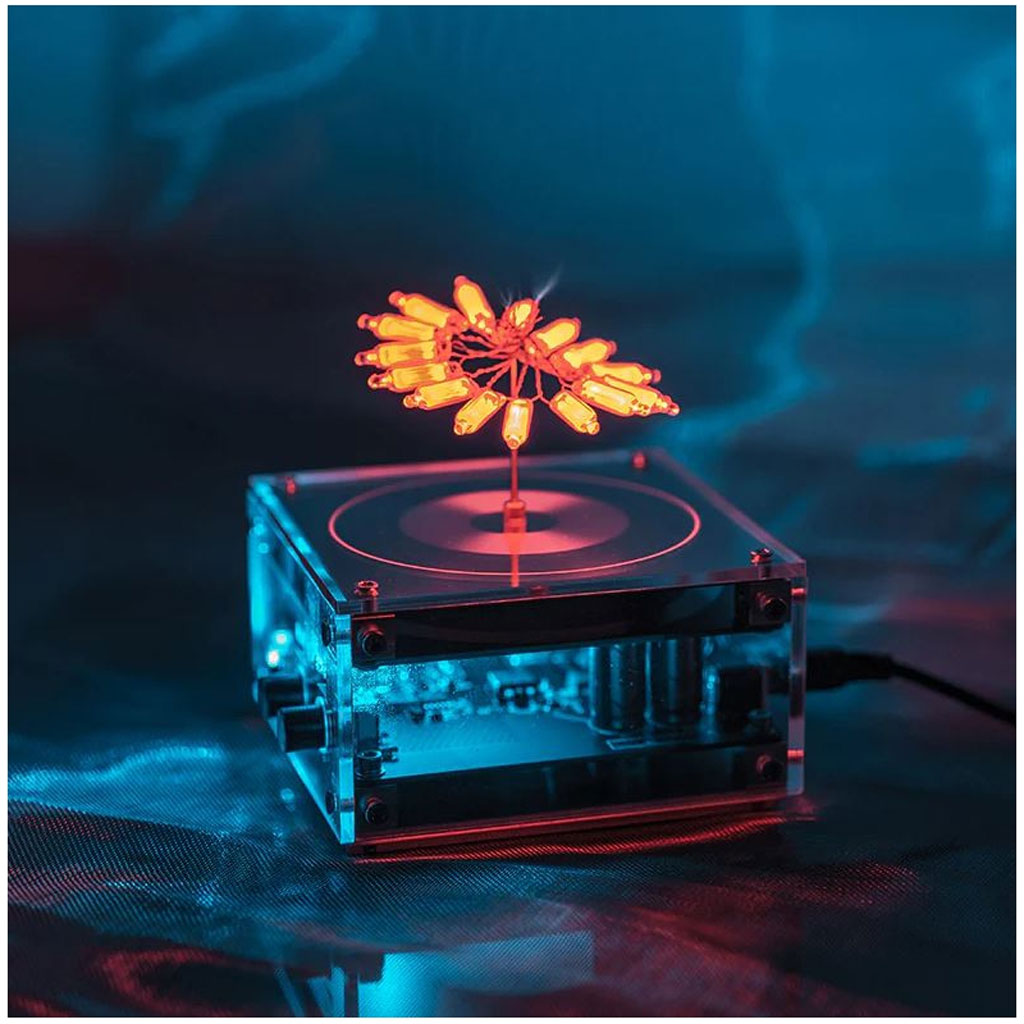 Bluetooth Mini Music Tesla Coil Kit,10 Cm Solid State Touchable Artificial Lightning - صندوق تيسلا - 3