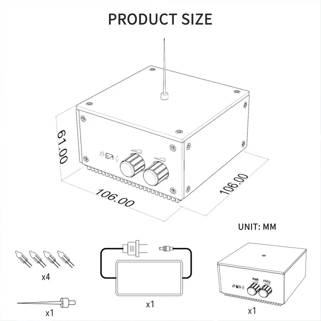 Bluetooth Mini Music Tesla Coil Kit,10 Cm Solid State Touchable Artificial Lightning - صندوق تيسلا - 11