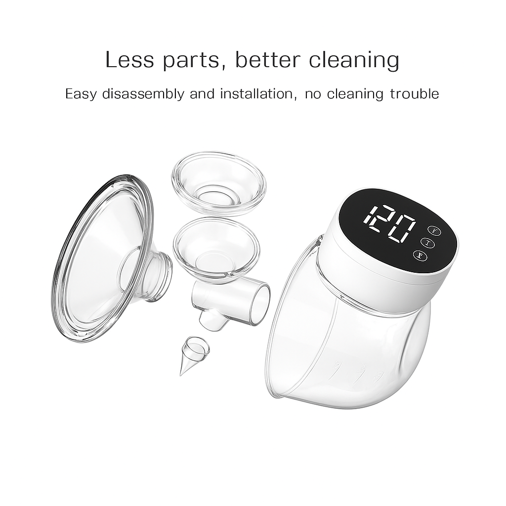 Double Tire Lait Electrique Mains Libres MY-376 3 Modes 9 Niveaux - جهاز إستخراج الحليب 2 قطع 7