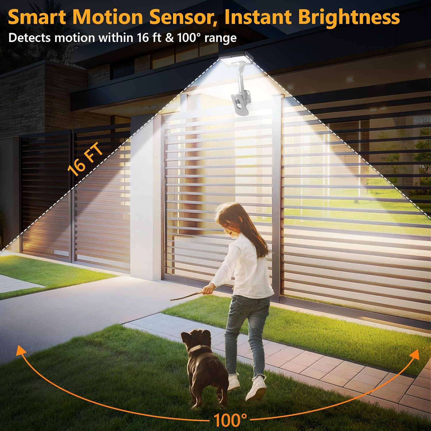 Applique murale solaire LED à Clip avec détecteur de mouvements YX-672L-1 - مصباح كشاف مع حساس حركة - 6