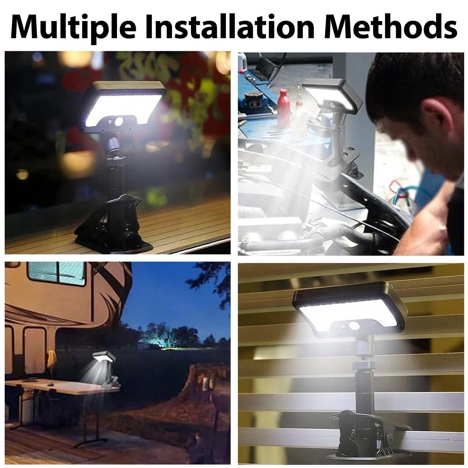 Applique murale solaire LED à Clip avec détecteur de mouvements YX-672L-1 - مصباح كشاف مع حساس حركة