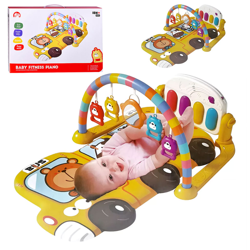 Tapis d'éveil piano Baby Explorer avec hochets suspendus - بساط بيانو للرضع 1