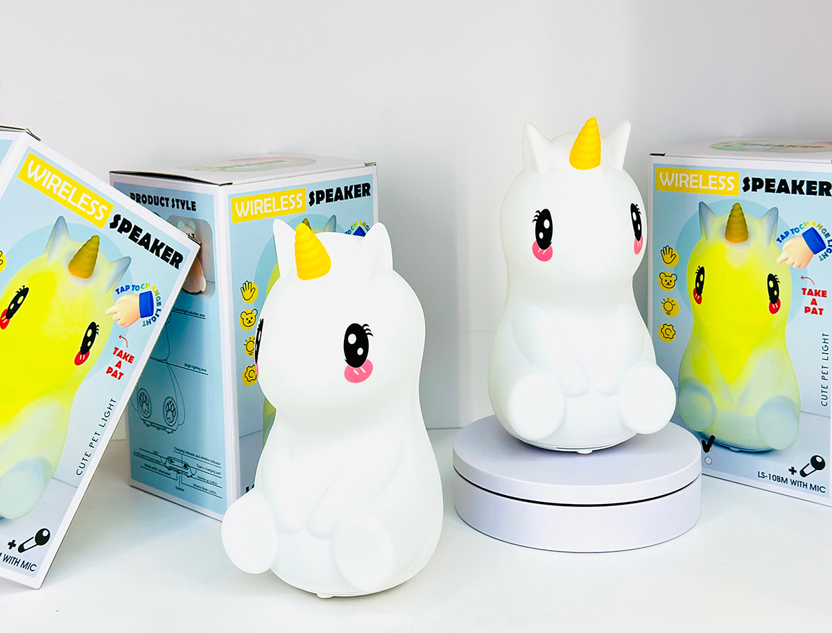 Haut-parleur sans fil de dessin animé licorne avec microphone karaoké LS-10BM - مكبر صوت مع ميكروفون لاسلكي مدمج