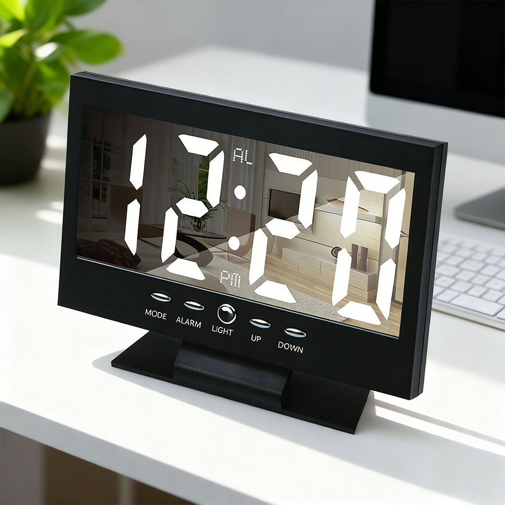 Réveil Numérique Miroir LED Moderne DS-8082L – ساعة منبه رقمي