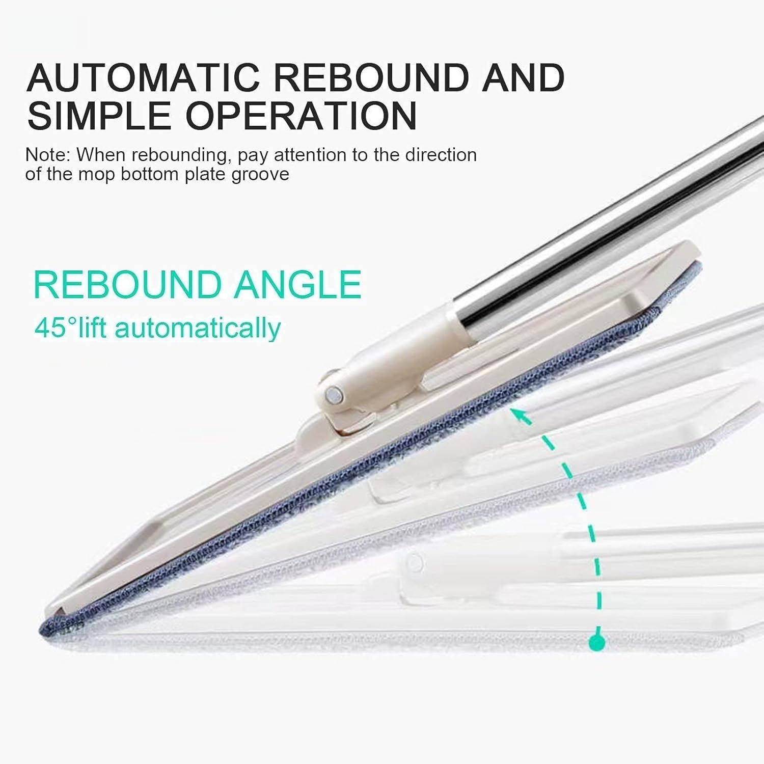 Balai-serpillère plat avec seau à deux compartiments et lingettes en microfibre - ممسحة مايكروفيبر مع دلو بغرفتين للفصل بين الماء النظيف - 7