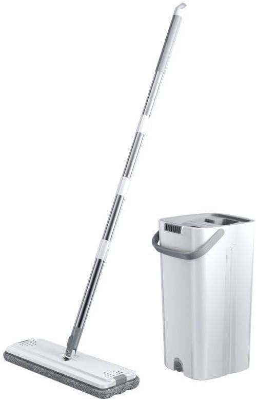 Balai-serpillère plat avec seau à deux compartiments et lingettes en microfibre - ممسحة مايكروفيبر مع دلو بغرفتين للفصل بين الماء النظيف 12