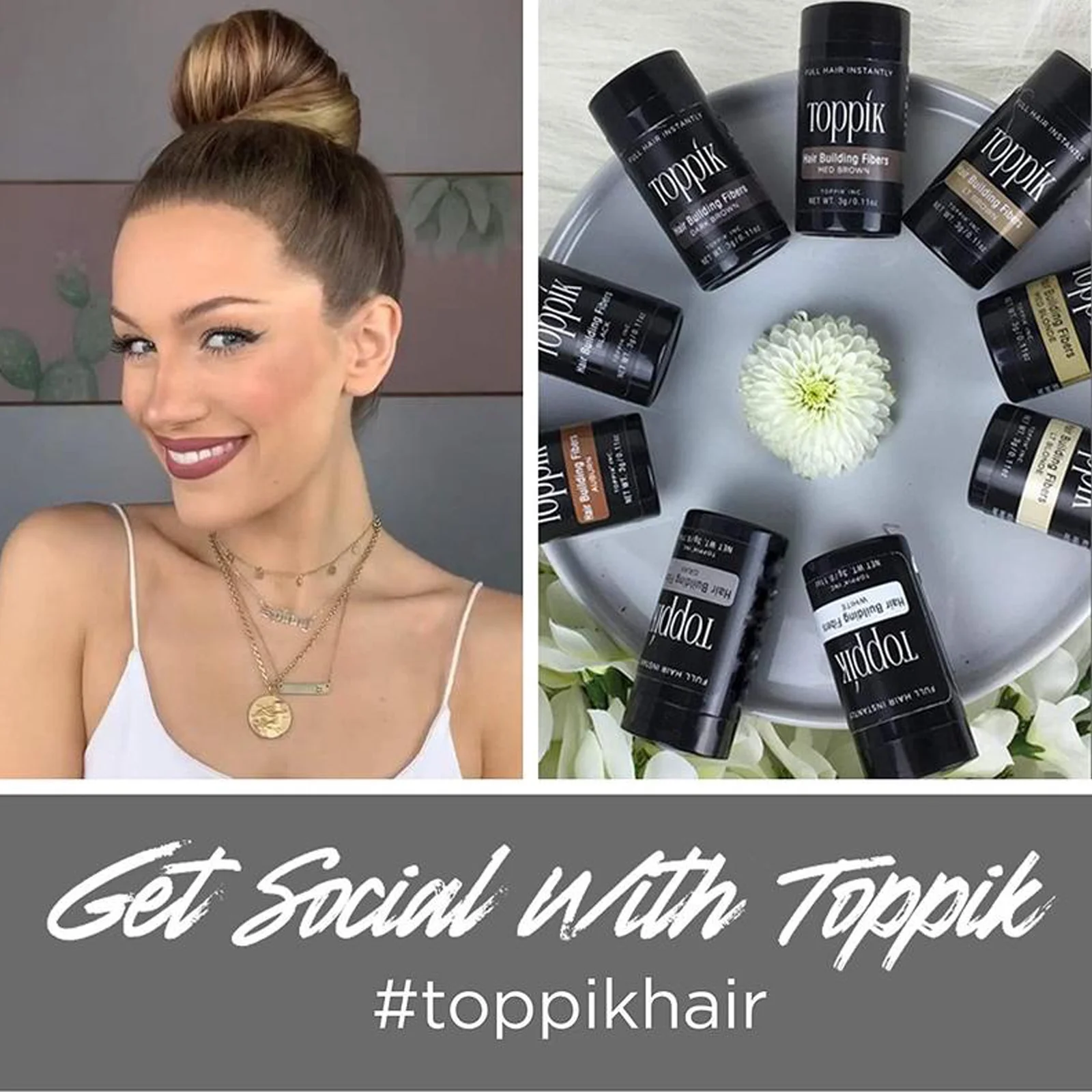 Toppik fibres capillaires noires - ألياف "توبيك" لتكثيف الشعر - 1