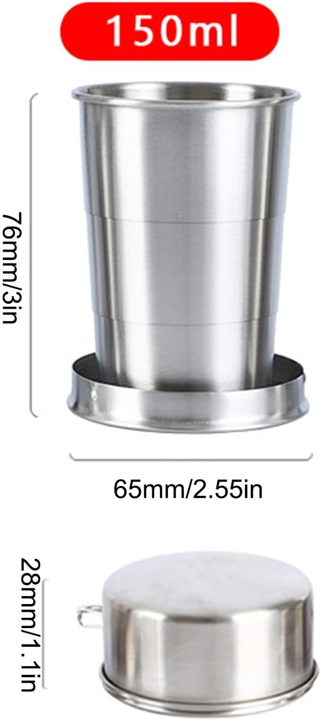 Mug de camping pratique idéal pour les boissons avec crochet de suspension - كوب مشروبات قابل للطي - 1