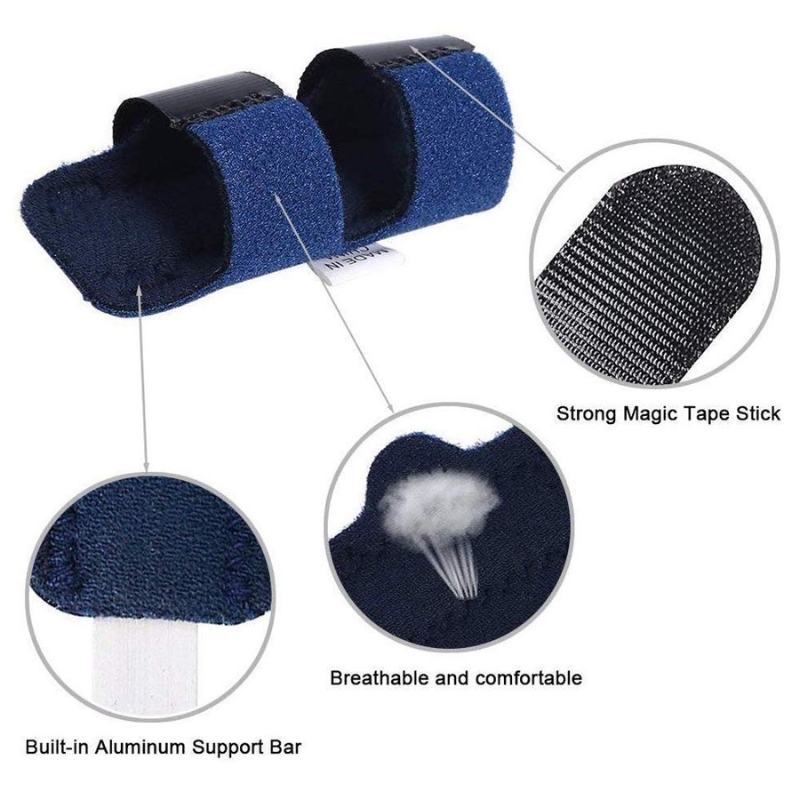 Attelle De Doigt ,Index en Aluminium Réglable Moyen Doigt Récupération Protection Contre Les Blessures - 1