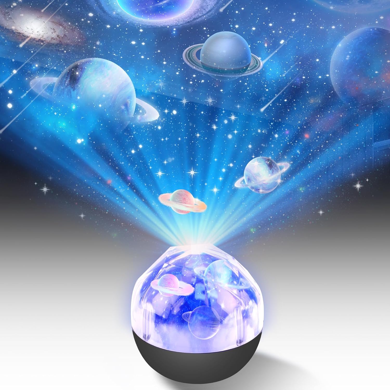 Projecteur Veilleuse Système Solaire pour Enfants Rotation à 360° + 5 Films Planètes - جهاز عرض النجوم "ستار-دريم" للأطفال - 2