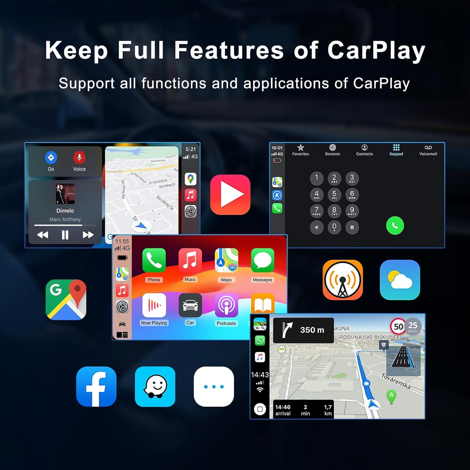 Adaptateur sans fil Android pour voiture Carplay et Android Auto - محول "كاربلاي" اللاسلكي 2 في 1 8