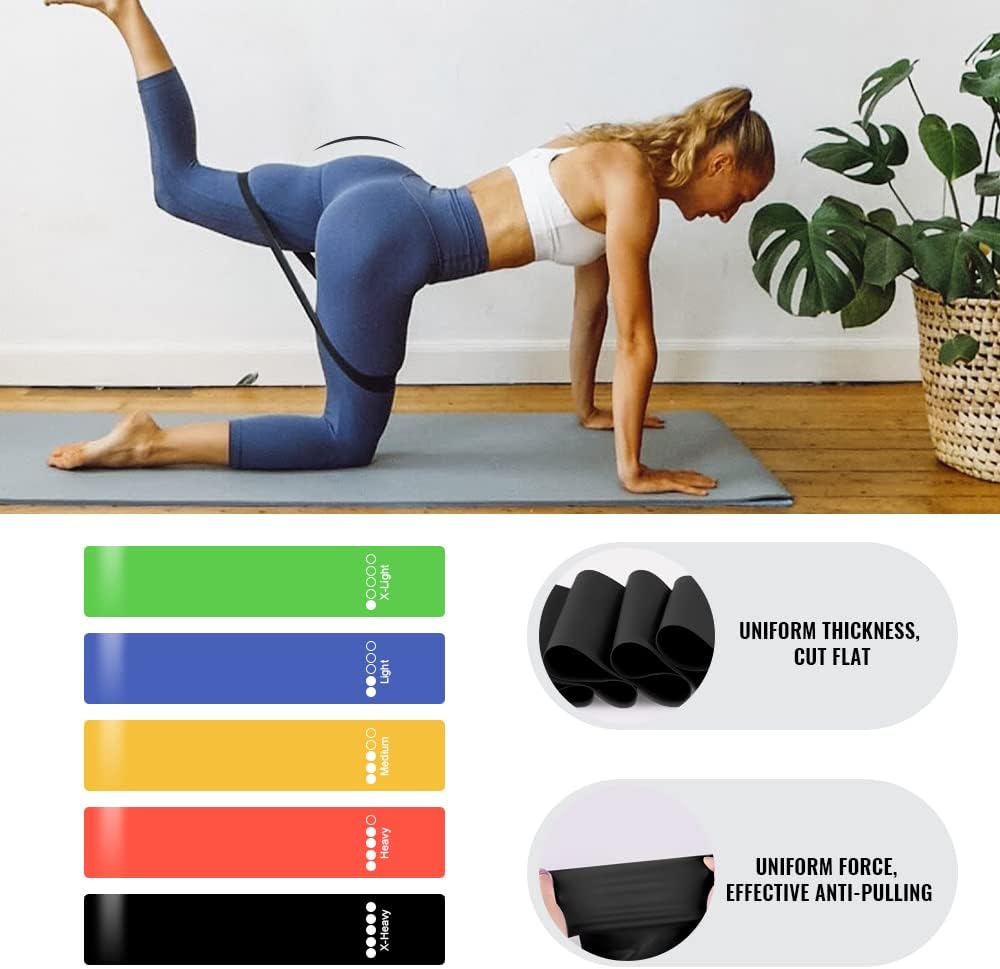 Ensemble de bandes de résistance Elastiques 5Pcs pour exercices de sport - طقم أحزمة المقاومة للرياضيين 5
