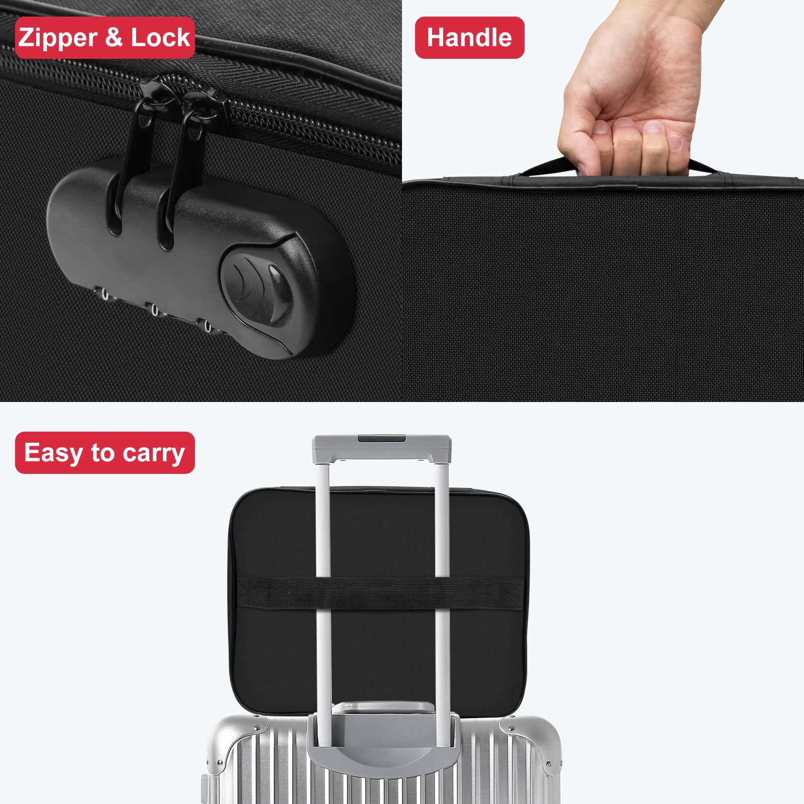 Organiseur de documents multifonctionnel avec serrure de sécurité - حقيبة تنظيم الملفات مع قفل أمان برمز سري - 1