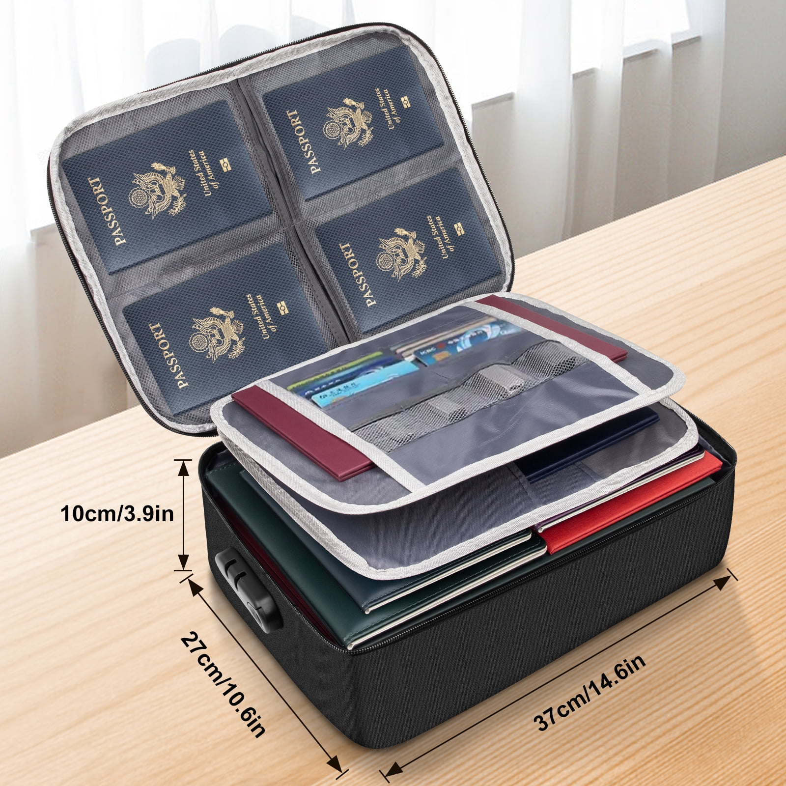 Organiseur de documents multifonctionnel avec serrure de sécurité - حقيبة تنظيم الملفات مع قفل أمان برمز سري - 8