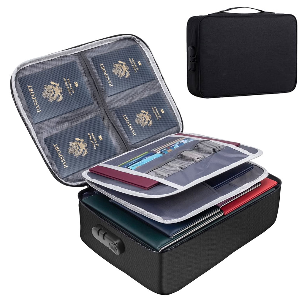 Organiseur de documents multifonctionnel avec serrure de sécurité - حقيبة تنظيم الملفات مع قفل أمان برمز سري 2