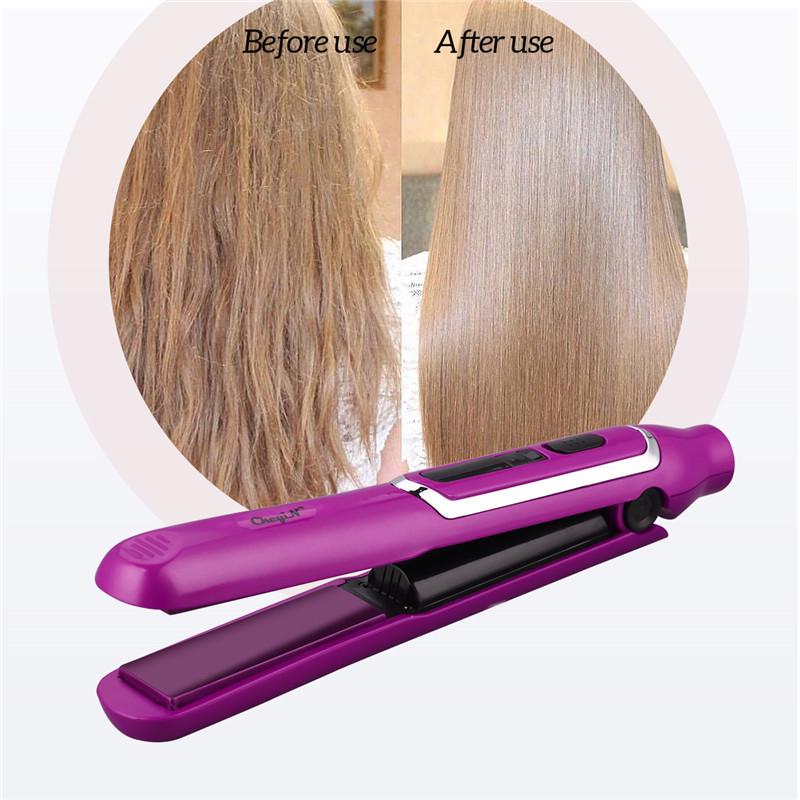 Mini Lisseur à cheveux rechargeable USB avec Base de Chargement - مكواة شعر لاسلكية 2 في 1 - 4