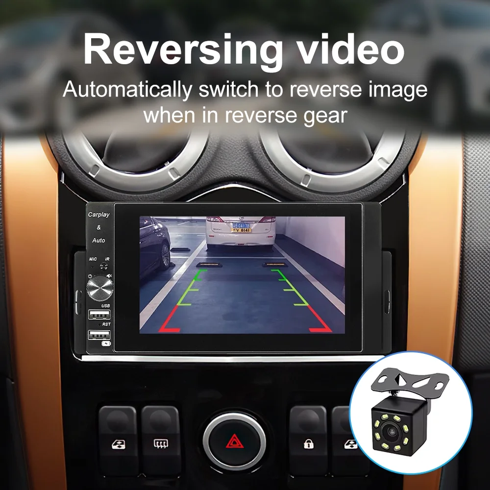 Autoradio 1 DIN MP5 Player Carplay et Android Auto Full HD - مشغل راديو للسيارة - 1