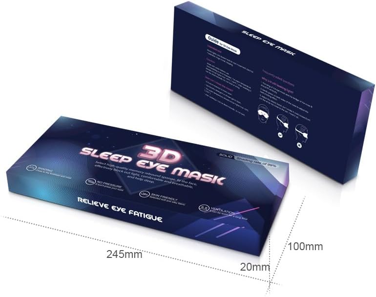 Masque de sommeil 3D ergonomique et profond amélioré avec sangle ajustable - قناع نوم مريح - 1