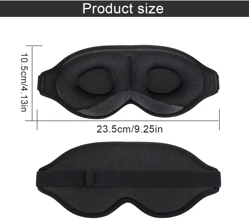 Masque de sommeil 3D ergonomique et profond amélioré avec sangle ajustable - قناع نوم مريح 11
