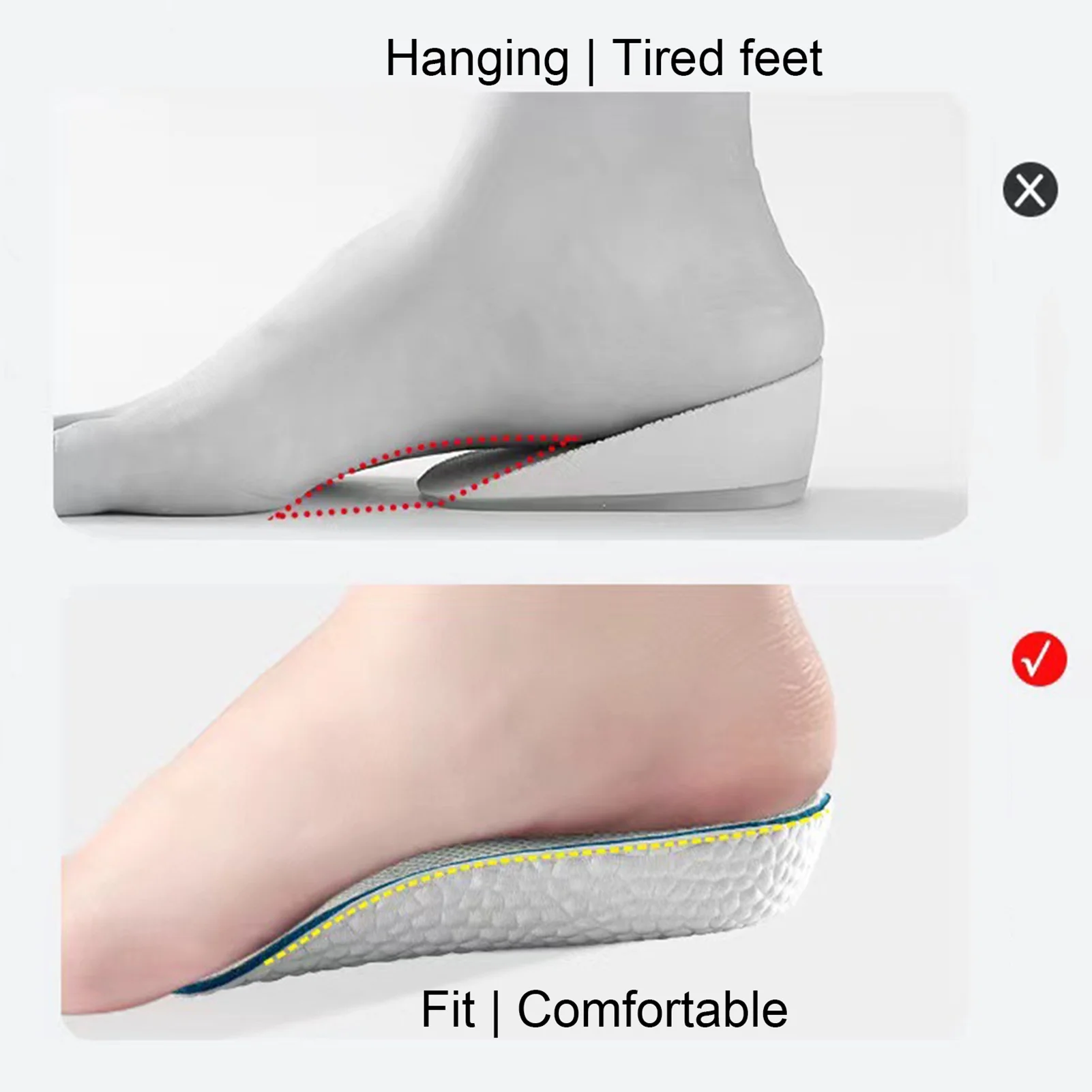 Semelles de chaussures orthopédiques pour augmenter la hauteur 3.5cm - نعل زيادة الطول وتصحيح القوام - 1