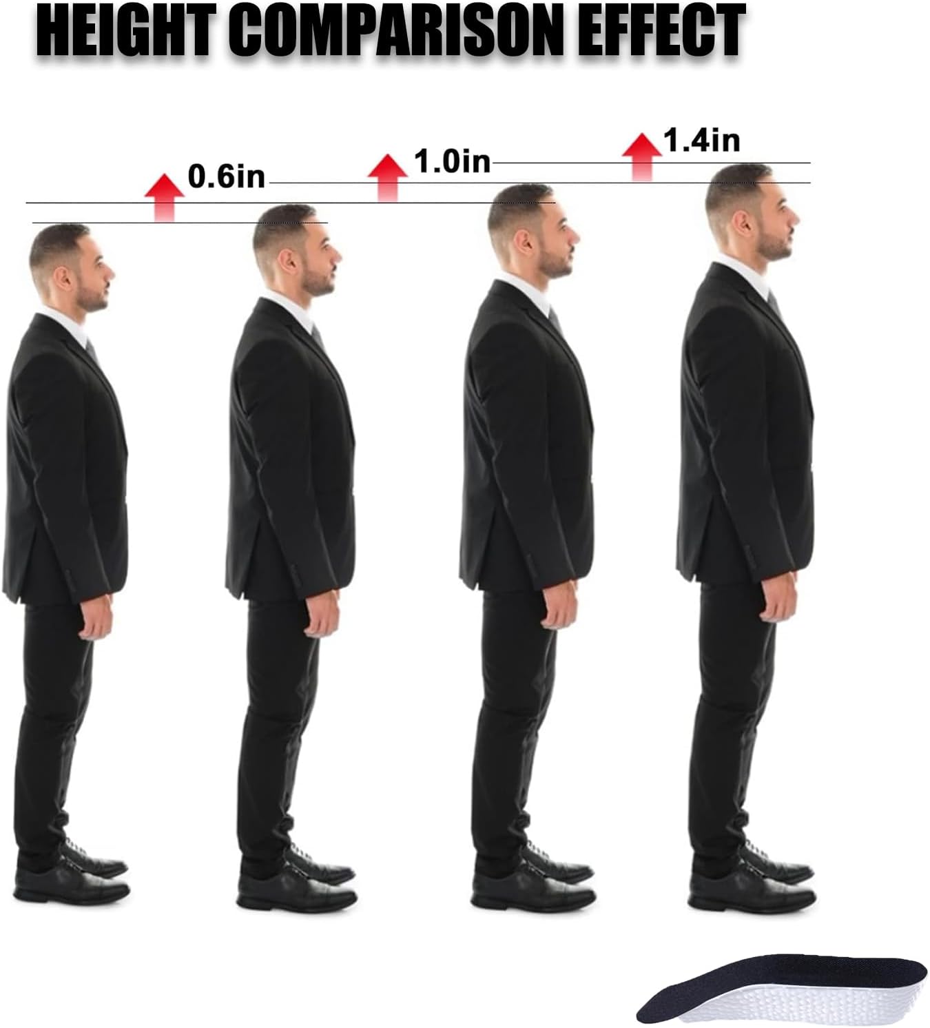 Semelles de chaussures orthopédiques pour augmenter la hauteur 3.5cm - نعل زيادة الطول وتصحيح القوام 9